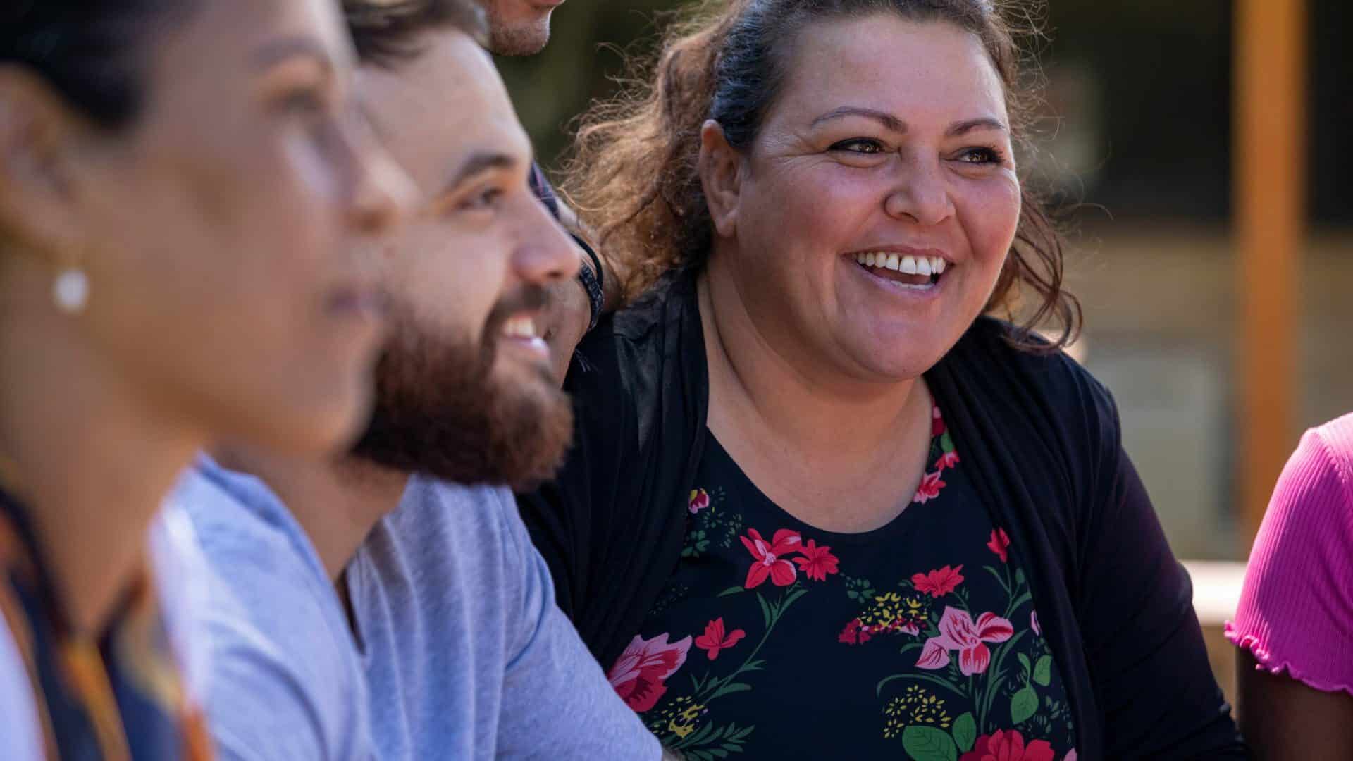 Group of people smiling